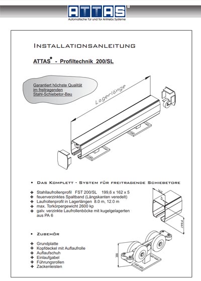 Assembly Instructions ATTAS-Profiltechnik FST200