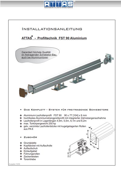 Montage Instructions ATTAS Profiltechnik FST75